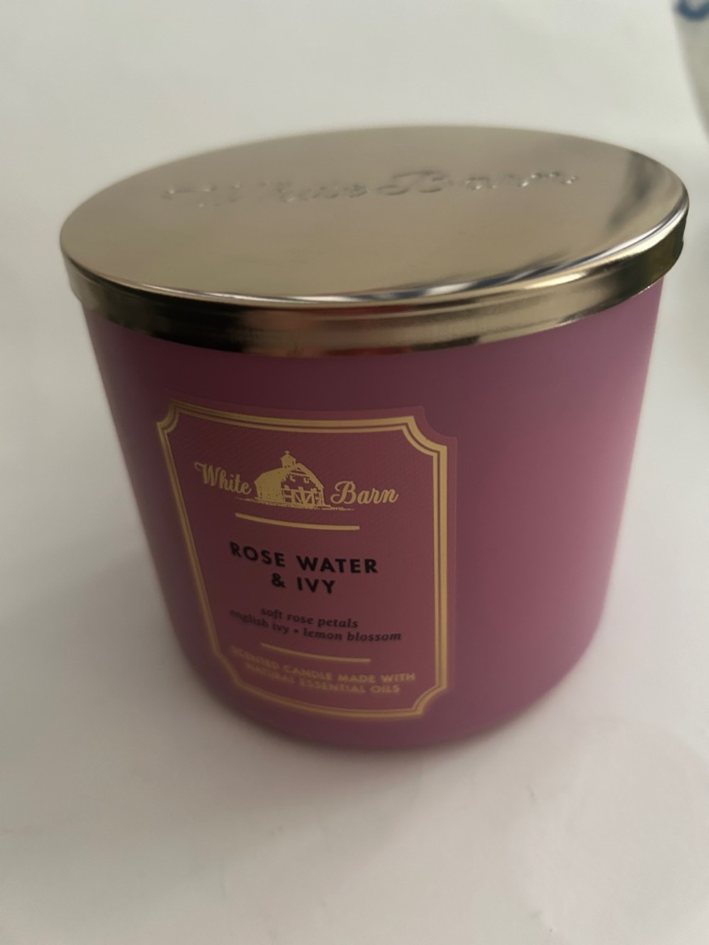 Bath Body Works Rose Water & Ivy 3-Wick Candle - Picture 2 of 5